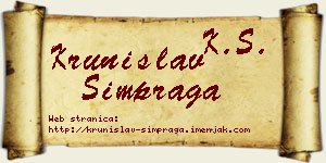 Krunislav Šimpraga vizit kartica